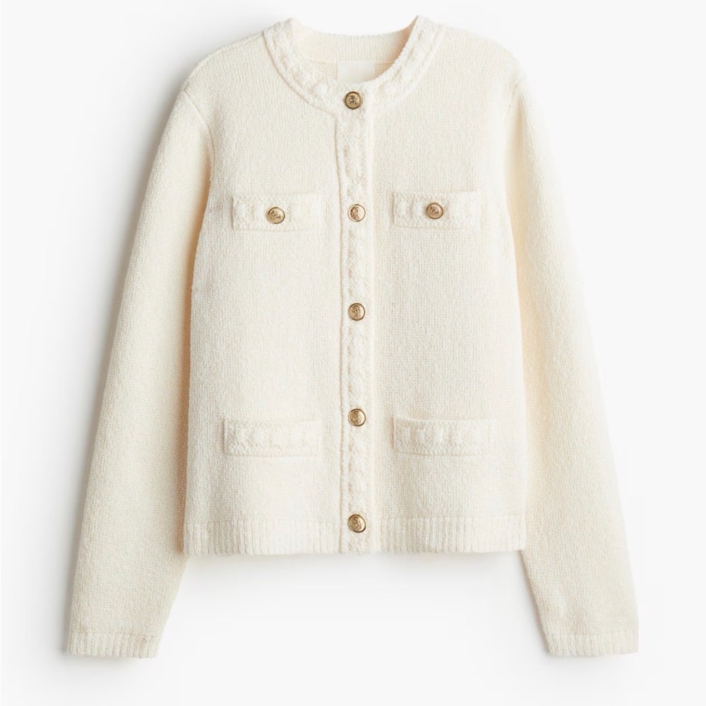 Cardigan with Gold Tone Buttons